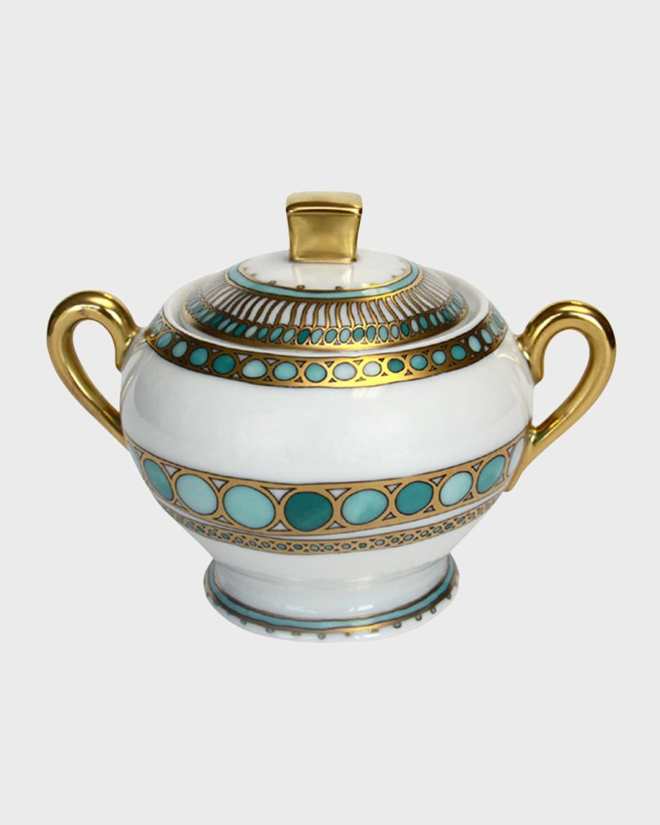 Syracuse Turquoise Sugar Bowl